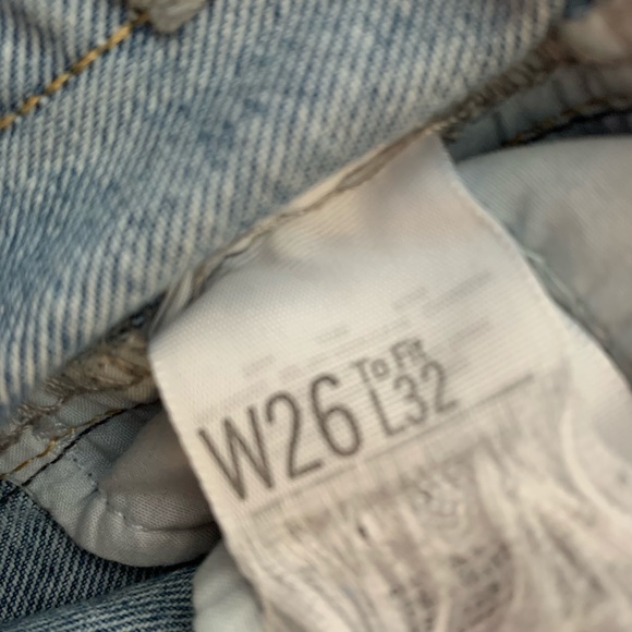 Topshop distressed women’s high rise boyfriend denim jeans (OG $ 100) size 26 - Picture 3 of 4